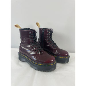 Dr. Martens Vegan Jadon II Platform Boots Cherry Red Women's 6 Men's 5